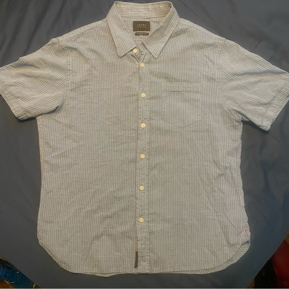 Jachs Light Blue Striped Button Down Shirt